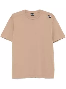 Ea7 Emporio Armani футболка с логотипом, нейтральный цвет