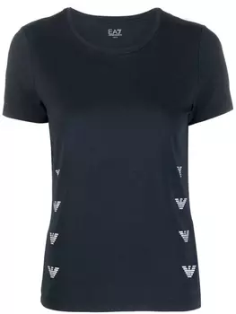 Ea7 Emporio Armani футболка с логотипом, синий