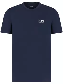 Ea7 Emporio Armani футболка с логотипом, синий