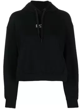 Ea7 Emporio Armani худи с логотипом, черный