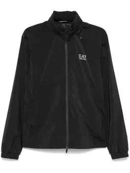 Ea7 Emporio Armani куртка с капюшоном и логотипом, черный