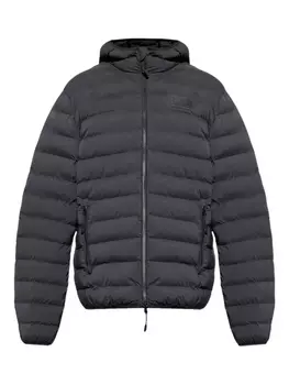 Ea7 Emporio Armani куртка-стеганая с нашивкой-логотипом, черный