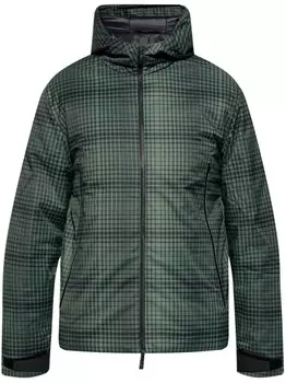 Ea7 Emporio Armani куртка в клетку, зеленый