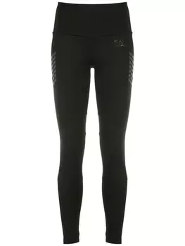 Ea7 Emporio Armani легинсы с полосками, черный