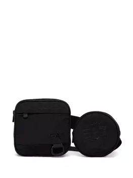 Ea7 Emporio Armani поясная сумка с логотипом, черный