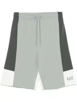 Ea7 Emporio Armani шорты с цветными блоками, зеленый