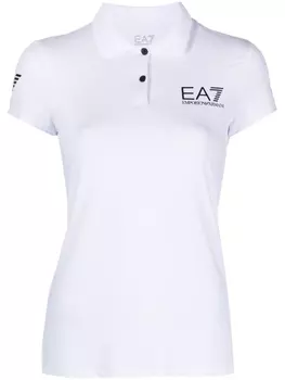 Ea7 Emporio Armani спортивная рубашка поло с логотипом, белый