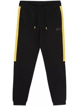 Ea7 Emporio Armani спортивные брюки с логотипом, черный