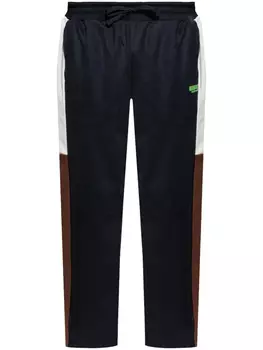 Ea7 Emporio Armani спортивные брюки со вставками, синий