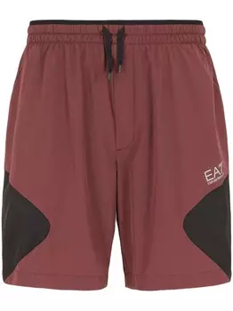 Ea7 Emporio Armani спортивные шорты с логотипом, красный