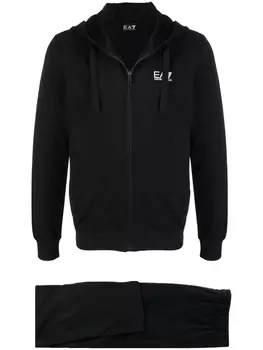 Ea7 Emporio Armani спортивный костюм с логотипом, черный