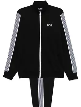 Ea7 Emporio Armani спортивный костюм с полосками, черный