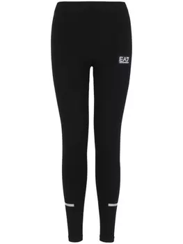 Ea7 Emporio Armani тайтсы с логотипом, черный