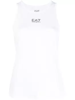 Ea7 Emporio Armani топ с логотипом, белый
