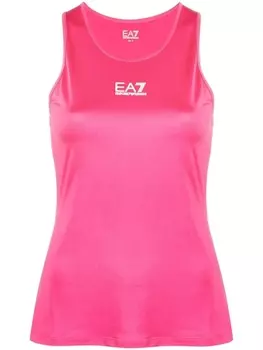 Ea7 Emporio Armani топ с логотипом, розовый