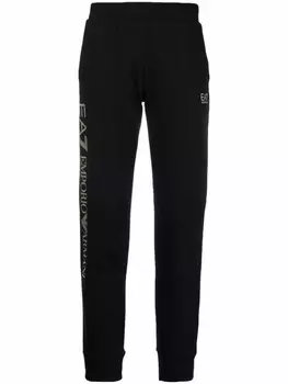 Ea7 Emporio Armani зауженные джогеры с логотипом, черный