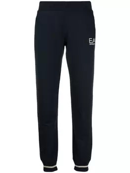 Ea7 Emporio Armani зауженные спортивные брюки с логотипом, синий