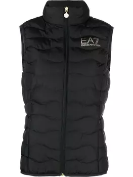 Ea7 Emporio Armani жилет с логотипом, черный