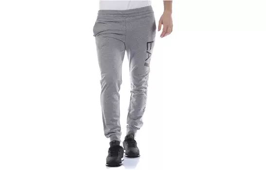 EA7 Трикотажные спортивные штаны мужские серые Emporio Armani, серый