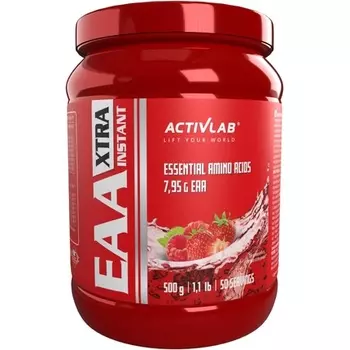 Eaa Xtra Instant 500 г клубника со вкусом малины незаменимые аминокислоты с витаминами группы B добавка для тренировок для мужчин женщин спортсменов восстановление мышц повышение производительности Великобритания Pl, Activlab