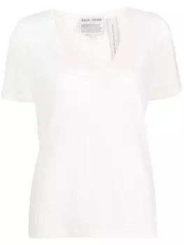 Each X Other меланжевая футболка с V-образным вырезом, нейтральный цвет