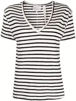 Each X Other полосатая футболка с V-образным вырезом, белый
