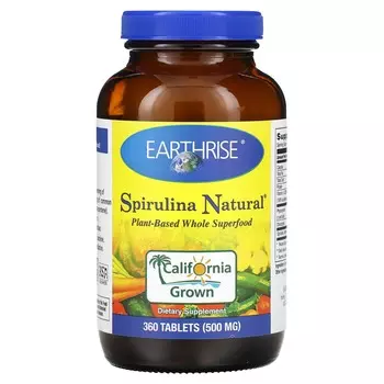 Earthrise Спирулина натуральная 500 мг 360 таблеток