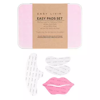 Easy Livin' Комплект Easy Pads: многоразовая подушечка для губ, 1 шт., многоразовая подушечка для лба, 1 шт., многоразовая подушечка для глаз, 2 шт.