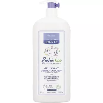 Eau Thermale Organic Baby Wash 2-в-1 Нежный дермо очищающий гель для волос и тела, 99% натуральный, Jonzac