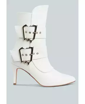 Ebera Chunky Buckle Strap Ботинки до щиколотки на платформе London Rag, белый