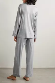 EBERJEY пижамный комплект Gisele из эластичного модала с окантовкой, серый
