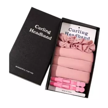 ECARLA - Щипцы для завивки волос и ролик для завивки волос в коробке, розовый