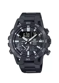 Ecb-40Bk-1Adf стальные мужские наручные часы Casio, мультиколор