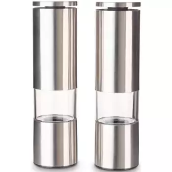 ECCHTWERK мельница для специй, (2 шт.), мельница для соли и перца из нержавеющей стали с керамической мельницей ABS, ручная Echtwerk, цвет Silberfarben-Edition