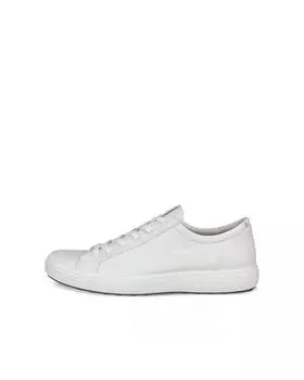 ECCO SOFT 7 МУЖСКИЕ СПОРТИВНЫЕ КЛАССИЧЕСКИЕ КРОССОВКИ, белый