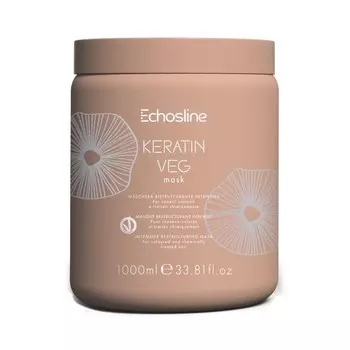 Echosline, Keratin Veg, восстанавливающая маска для волос, 1000 мл