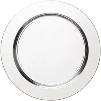 ECHTWERK «Блестящая» тарелка для зарядки (набор, 2 шт.), набор сервировочных тарелок из высококачественной нержавеющей стали, декоративная тарелка, 33,2 см, цвет Silberfarben-Edition
