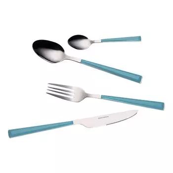 Echtwerk EW-KB-9025 Базовый набор столовых приборов 24 предмета черный, цвет: голубой