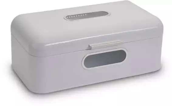 ECHTWERK Хлебница "Ретро", (1 шт.), хранилище для хлеба, корзина для хлеба, хлебница с двумя практичными смотровыми окошками 23х16,5х42 см, белый