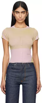 Eckhaus atta Розовая детская футболка с аппликацией Eckhaus Latta