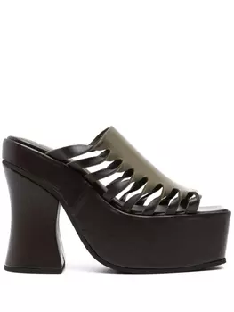 Eckhaus Latta мюли с драпировкой, зеленый