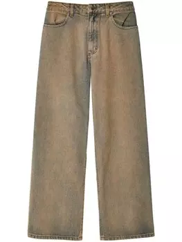 Eckhaus Latta широкие джинсы, нейтральный цвет