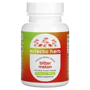 Eclectic Institute, сублимированная китайская горькая тыква, 200 мг, 90 вегетарианских капсул