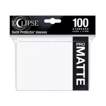 Eclipse Matte — Арктический белый (10 упаковок по 100 шт.), Card Sleeves - Standard - Black & White (Ultra Pro)