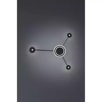 ECO-LIGHT Настенный светодиодный светильник «Настенный светодиодный светильник SOLAR», 4 лампочки, источник света Светодиодная панель | Светодиод прочно интегрирован, цвет schwarz matt