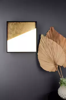 ECO-LIGHT Настенный светодиодный светильник "Vista", встроенный светодиод, размер. ок. 40 х 40 см гр. ок. 40х 40 см., цвет Gold + schwarzem Rand