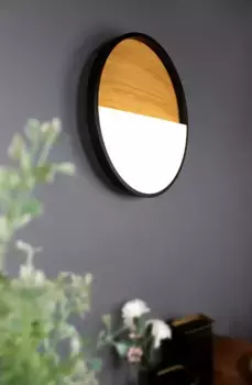 ECO-LIGHT Настенный светодиодный светильник "VISTA", встроенный светодиод, 30,00 см 30,00 см, Высота: 5,50 см., цвет Holz + schwarzem Rand