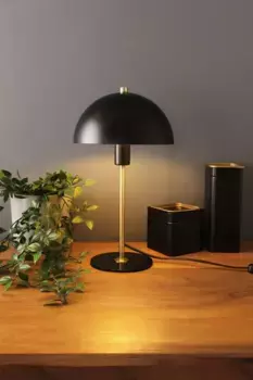 ECO-LIGHT Настольная лампа "VEGA", 1 лампочка, лампочка E14 | без лампочек, стильная грибовидная форма 20,00 см, Высота: 36,00 см., черный