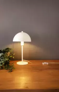 ECO-LIGHT Настольная лампа "VEGA", 1 лампочка, лампочка E14 | без лампочек, стильная грибовидная форма 20,00 см, Высота: 36,00 см., белый