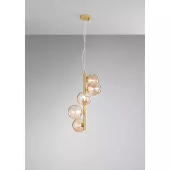 ECO-LIGHT подвесной светильник «Нептун», лампа G9 | Лампы можно менять, цвет messingf./champ.Glas